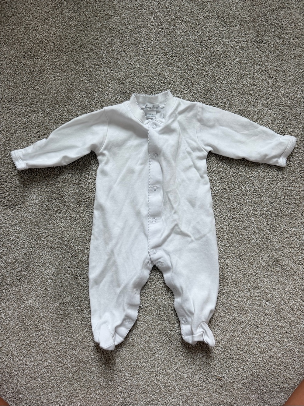 Kissy Kissy White Footed One-Piece Baby Sleeper